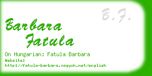 barbara fatula business card